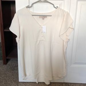 Loft White Button Shirt